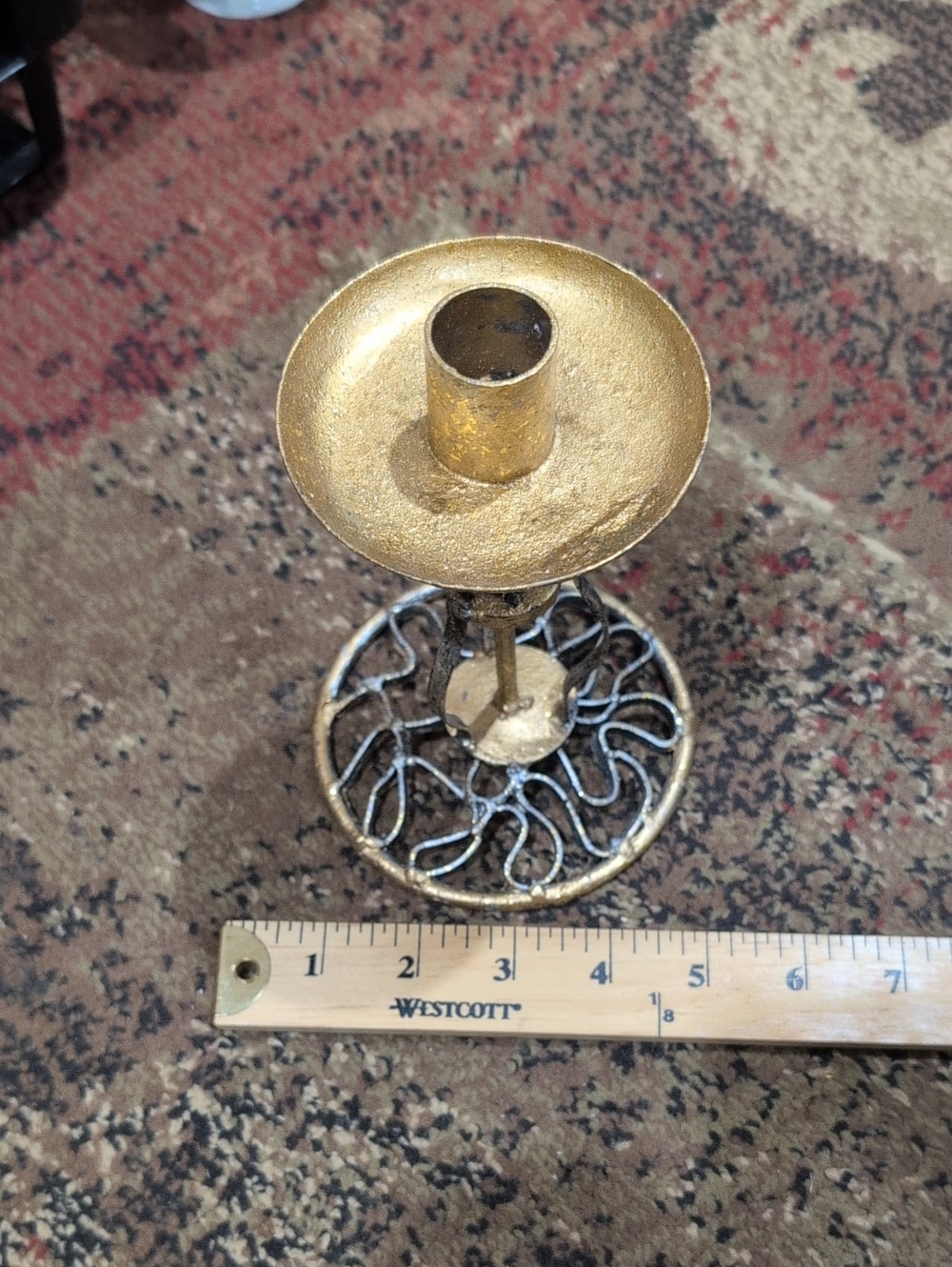 Gold Metal Decorative Candle Holder - Home Accents
